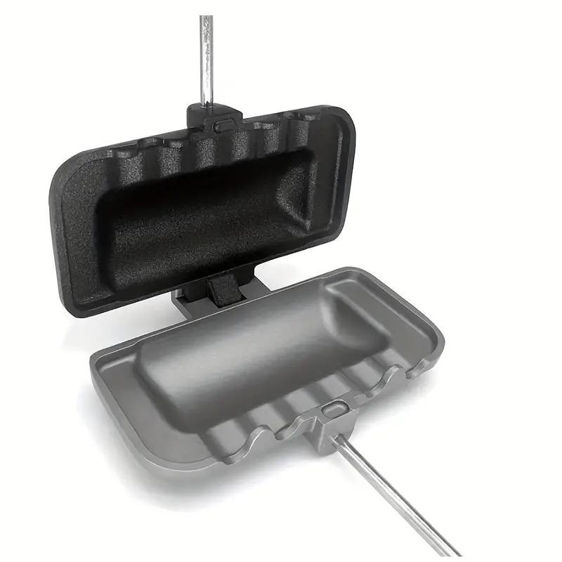 

Сэндвичница с антипригарным покрытием и легкой в очистке алюминиевой откидной сковородой – универсальная сковорода для приготовления жареного сыра, блинов, сэндвичей