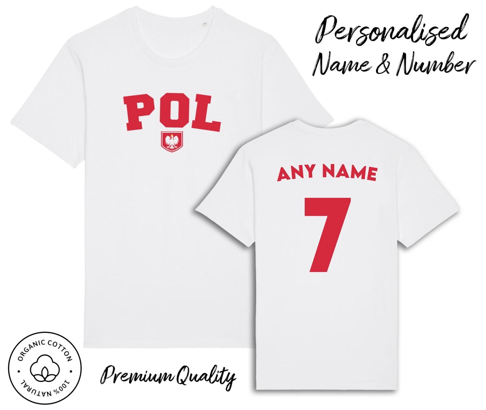 Poland POL T-Shirt Mens Womens Tees Top 2024 Personalised Name and No Adult Baby, Football Euro S