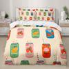 Watermelon Duvet Cover Set Fresh Fruit Pink Green Style Comforter Cover for Kids Girls Women Polyester Bedding Set King Size