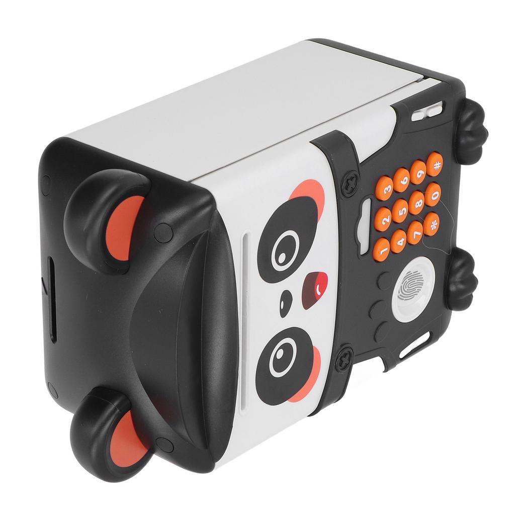 Spardose Passwort Fingerabdruckerkennung Niedliche Pandaform Kunststoff Bargeld Münzen Sparschwein für Geschenk