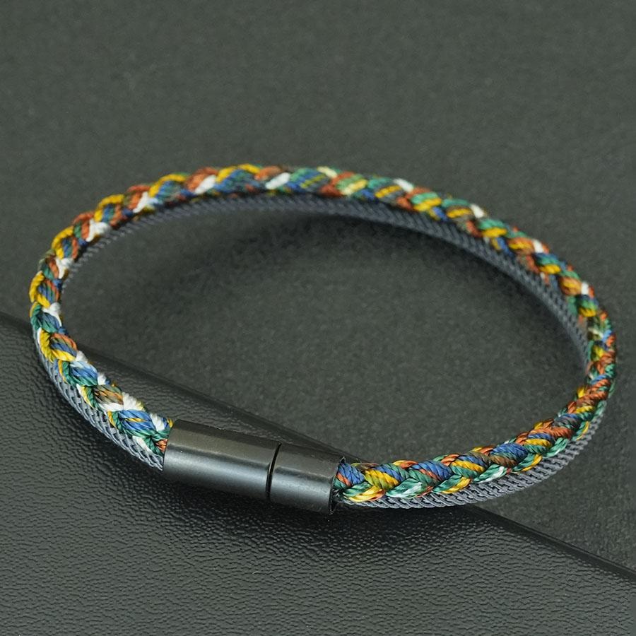 Bohemia Men String Bracelet A Grade Keel Cord 5 Colors Available Ethnic Fabric Charm Braslet Boyfriend Hand Accessories Pulseria