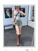 Summer 2025 Women's High-Waisted Stretch Denim Shorts - Slimming A-Line Hot Pants