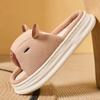 Fashion Cute Cartoon Animal Linen Slippers Women Indoor Open Toe Platform Linen Slides Woman Spring Autumn Light Non Slip Slippers Mujer