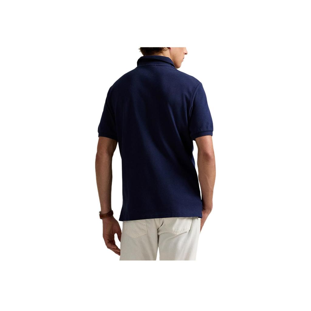 Polo Ralph Lauren Classic Fit Solid Color Pony Logo Short Sleeve Polo Shirt Men tops Navy-Blue 710958776-001