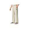 Li-Ning Anti-Five Series Bequeme Einfache Vielseitige Buchstaben Mid-Rise Kordelzug Gerade Bein Weit Strick Sporthose Herrenhose Schaum-Khaki AKLV217-1