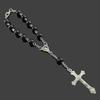 Imitation Pearl Religious Jewelry Set Sweater Chain Long Cross Pendant Necklace Devotional Vintage Style Christian Bracelet
