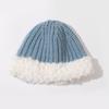 Women Warm Fluffy Plush Bucket Hat Ladies Winter Solid Fashionable Knitted Cap  Fisherman Cap Ladies