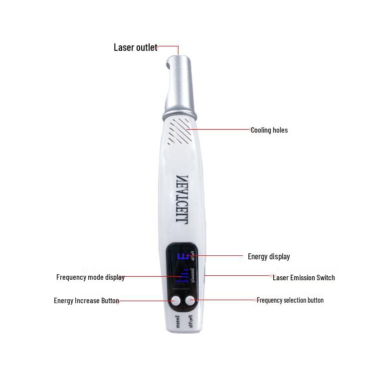 Compact Picosecond Laser Pen: Portable Red & Blue Light Tattoo & Spot Remover for Home Beauty Use.
