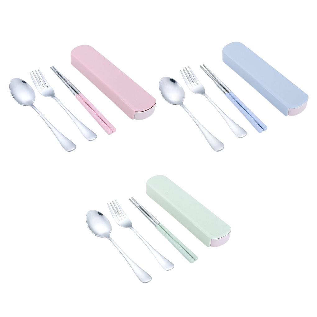 Tableware Chopsticks Spoon Fork Utensils Reusable Smooth Eating Supplies Restaurant Camp School Dishwasher Steriliser