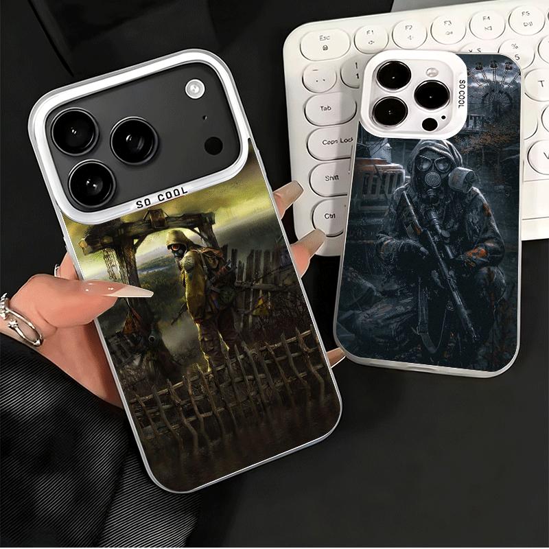 S-Stalker Game Cool Soft Phone Case for iPhone 15 16 17 Pro Max 17Air 16E 14 Plus 13 12 Mini Shockproof Cover Back Shell
