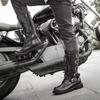 Herren Leder Motorradstiefel Wadenhohe Stiefel Gotische Gürtel Rock Punk Schuhe Outdoor Schwarzer Freizeitstiefel Winter Große Größe Herren Stiefel