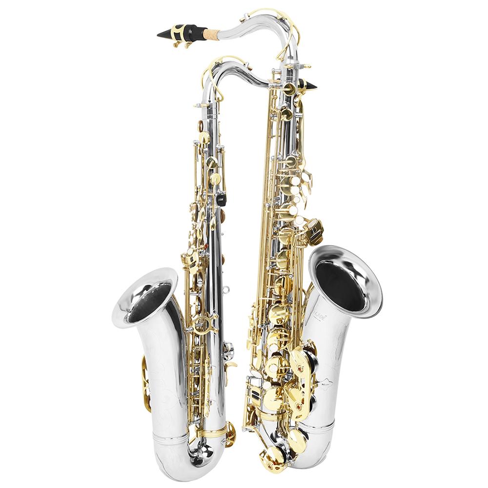 SLADE Tenor Saxophone Bb Brass Body Sax Professional Woodwind Instrument with Saxfone Case Cleaning Set Reed Accessories