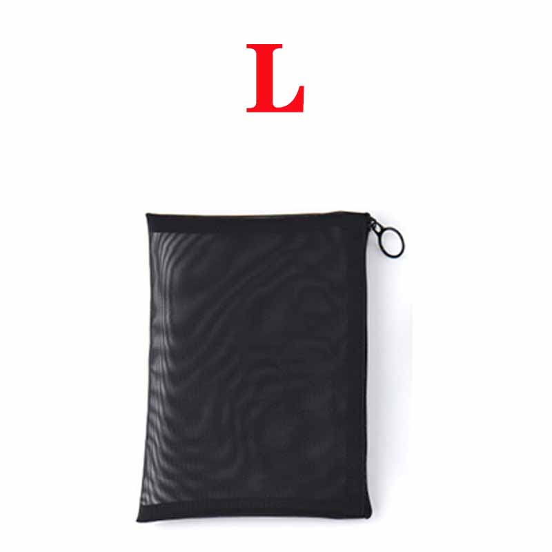 1-3pcs Mesh Clear Cosmetic Bags different sizes Black Makeup Bag Portable Travel Toiletry Organizer Case Lipstick Storage Pouch