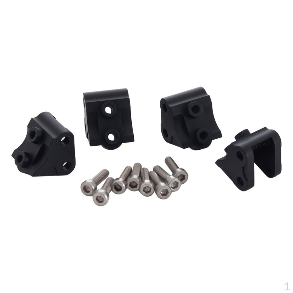 4 PCS Aluminum Alloy RC Axle Tie Rod Codes Mount Kits Fit for SCX10 II 1:10 Scale Crawler Truck