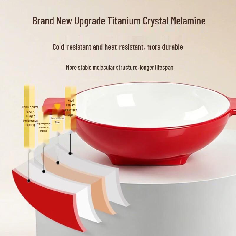 Anyishun Melamine Double-Handed Bowl