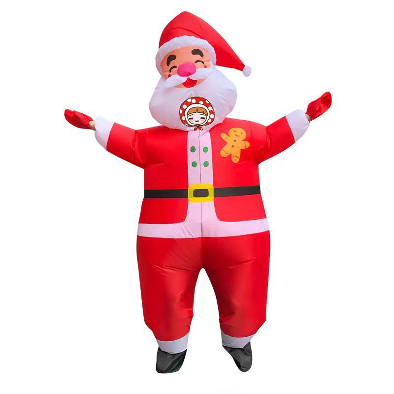 Cross-border Christmas Santa Inflatable Costume – Holiday Party Mascot Outfit