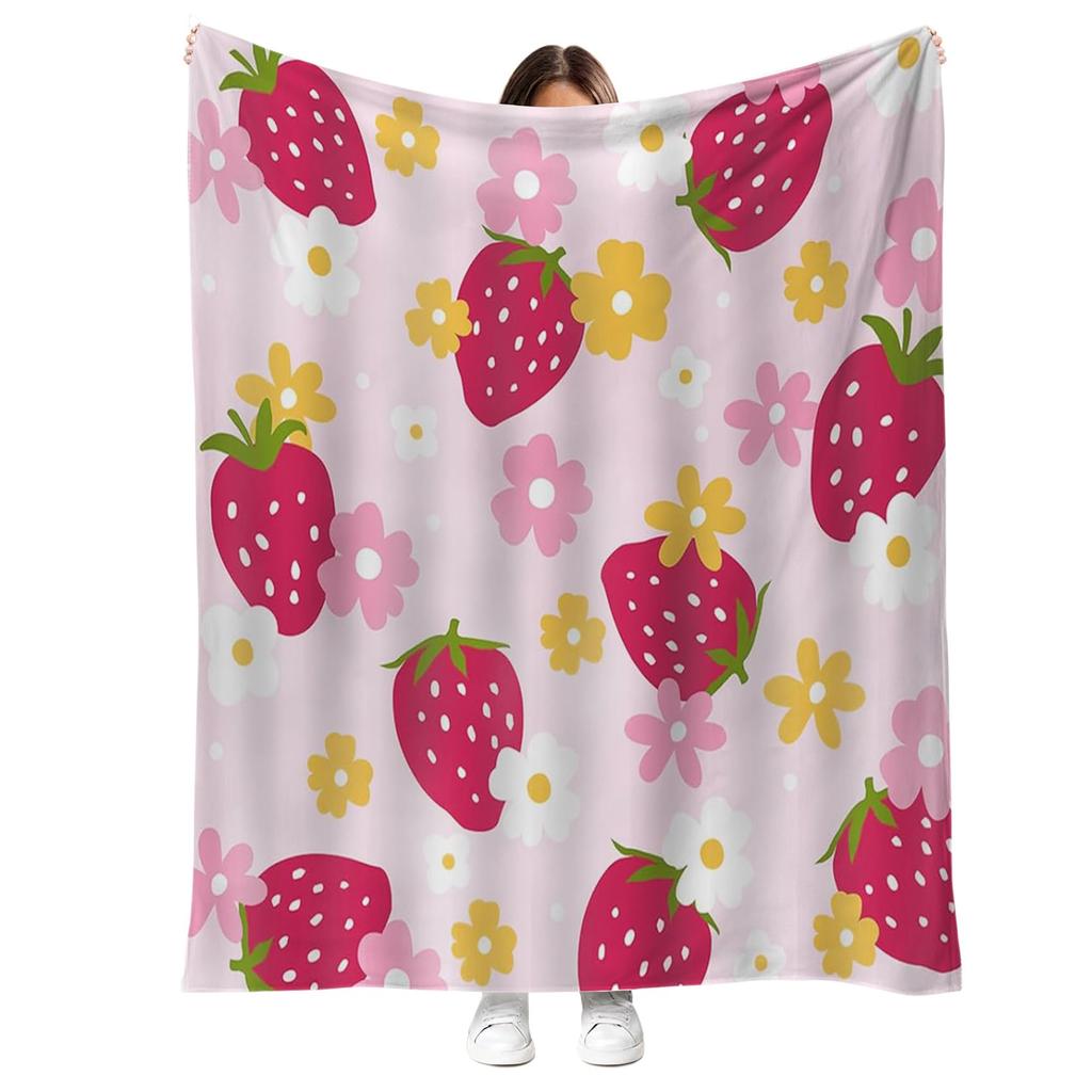 Frucht-Themen-Decke Ein Geburtstagsgeschenk Für Mädchen Jungen Und Kinder Leicht Und Weich Wolle Geeignet Für Sofas Betten Und Zimmer