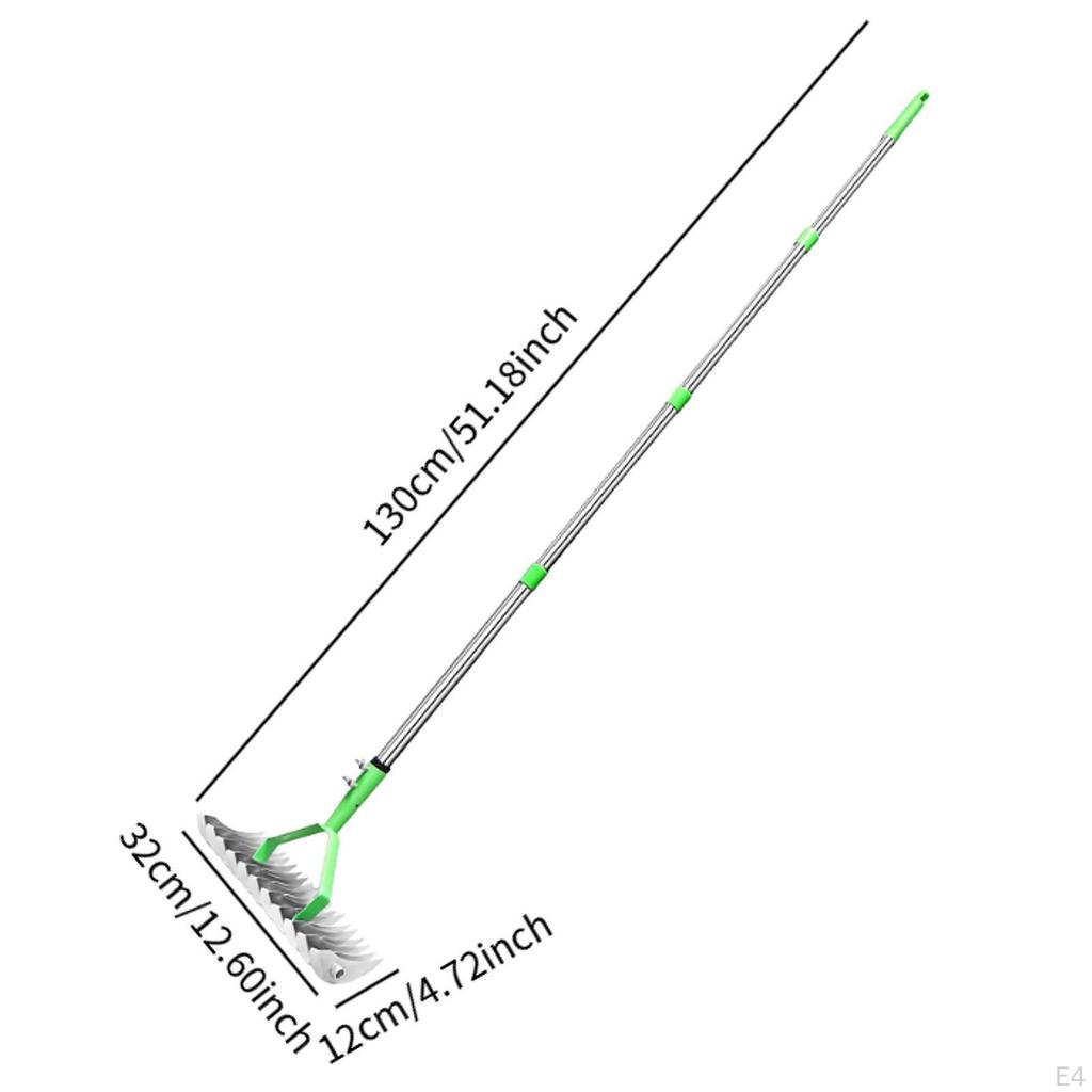 Straw Rake, Grass And Leaves Hand Tool, Garden Weeding, Adjustable Agriculture, Home