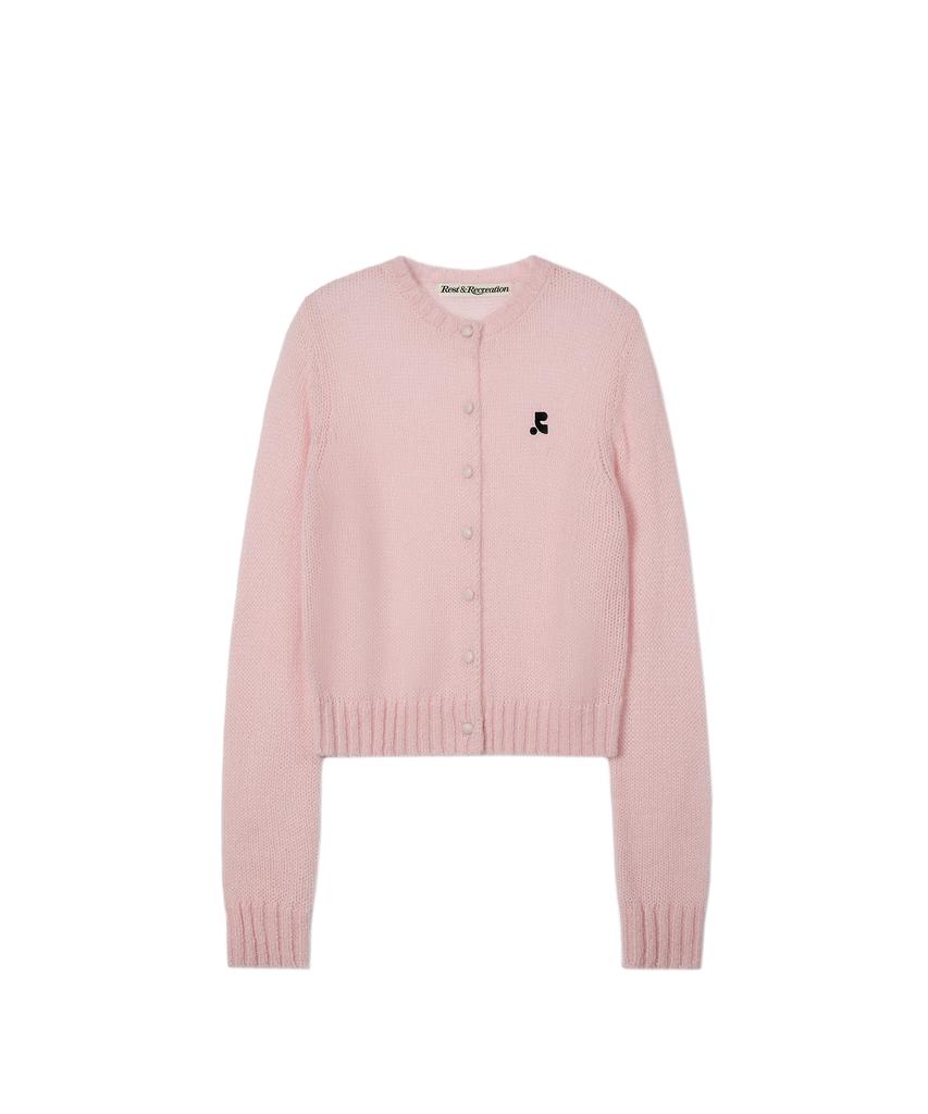 REST&RECREATION Button Hole Knit Cardigan - Pink
