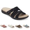 Women's Flat And Thick Carved Leisure Beach Open Toe Slippers