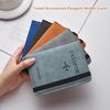 Travel Passport Holder Waterproof PU Leather Passport Cover with Card Slots Portable Document Organizer for Men Women Trip