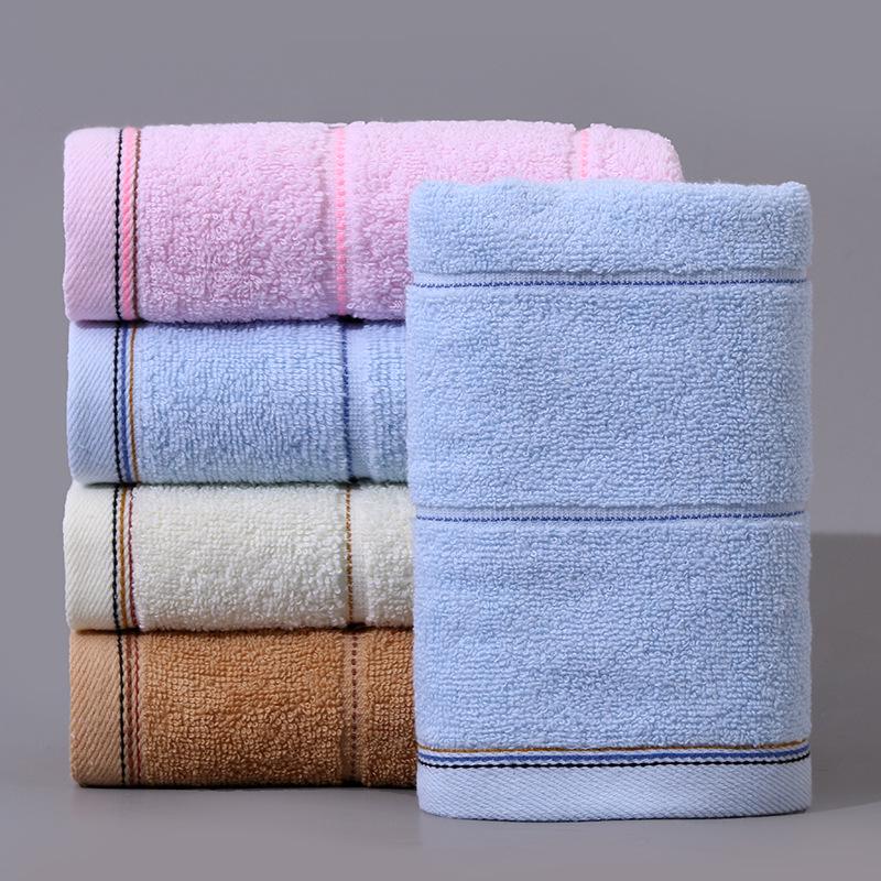 Embroidery Soft Absorbent Face Towel: Thickened Pure Cotton with Polyester Blend