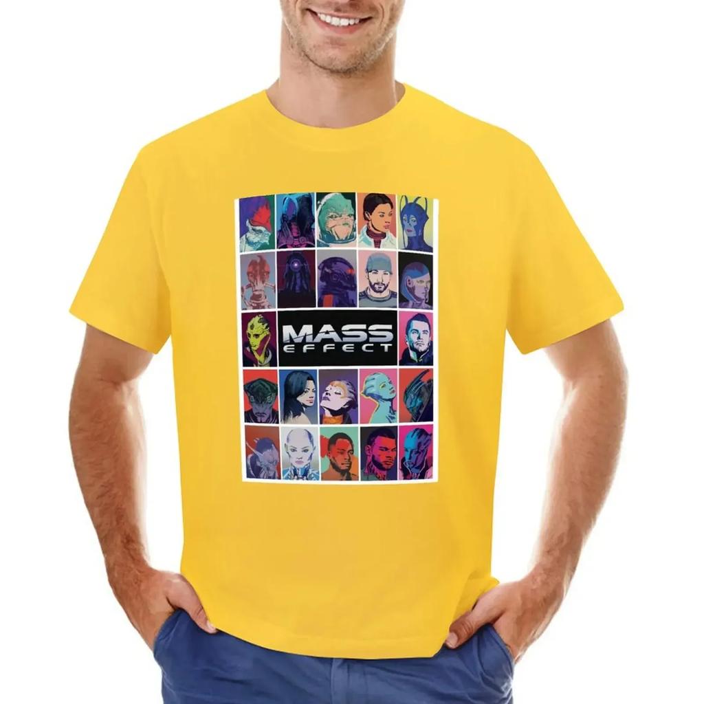 Mass Effect squad pop T-shirt summer top Aesthetic clothing men clothes