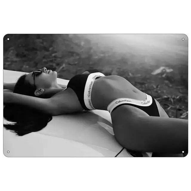 Vintage Metal Tin Sign Retro Wall Art for Man Cave Home Bar Cafe Decor