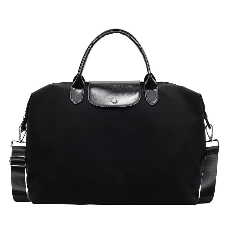 

Large Capacity Shoulder Bag Women s Solid Color Tote Bag чорний