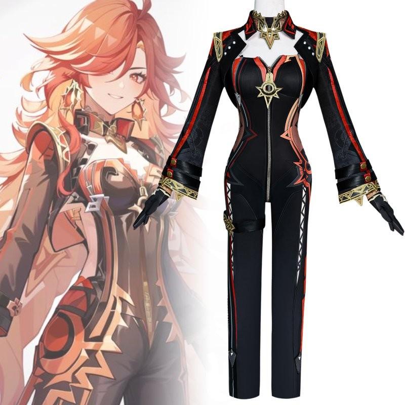 Adorable Mavuika Cosplay Costume Set For Genshin Impact Featuring Stylish Accessories