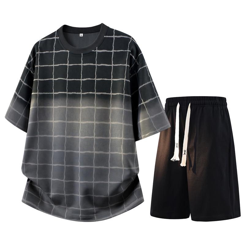 

Short Sleeve T-shirt Men s Sports Suit Plus Size Men s Shorts M