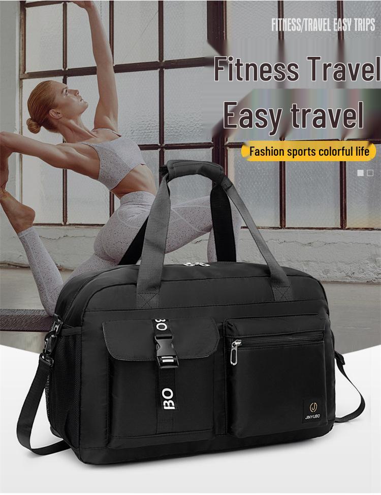 Wodoodporna Torba na Ramię Sportowa i Fitness na Zewnątrz - Unisex, Duża Pojemność, Przegrody Mokra/Sucha, Idealna na Krótkie Wyjazdy