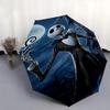 1 Auto Open Jack Skellington, Halloween Themed Colorful 8-rib Portable Umbrella for Men and Women, A Compact Commuting Companion Suitable Fo