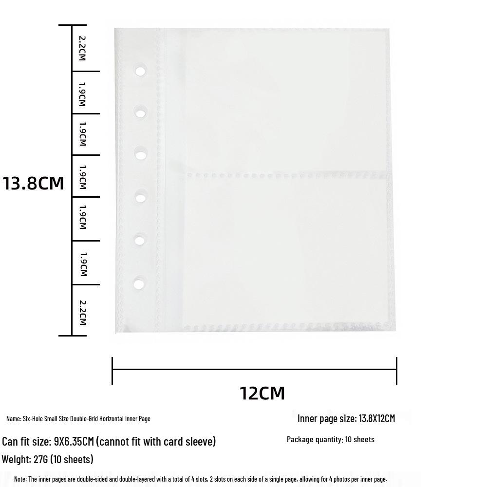 Hisocute Transparent Ripple Card & Photo Album - A8 One-Pocket, A5/A7 Size, 3-Inch Polaroid Storage