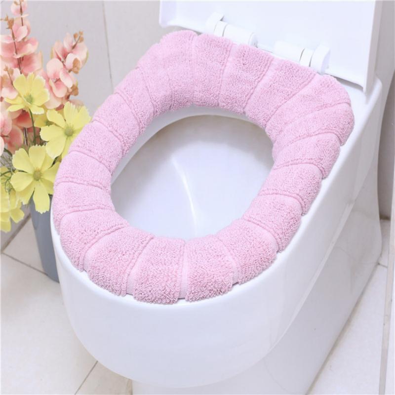 20 pezzi Cuscino per sedile WC per uso domestico Inverno Ispessito Peluche Cuscino per sedile WC Scalda sedile WC Coprisedile per WC