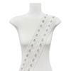 White Handmade Beads Strand Embroidery Barcode Ethnic Style Clothing Cuffs Belt Neckline Decorative Lace