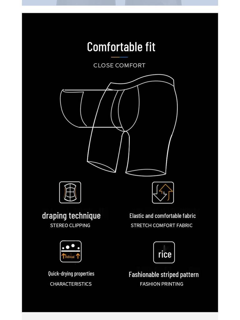 Men's Long Camouflage Boxer Trunks & Swim Cap Set: Quick-Dry, Breathable, Adult Size.