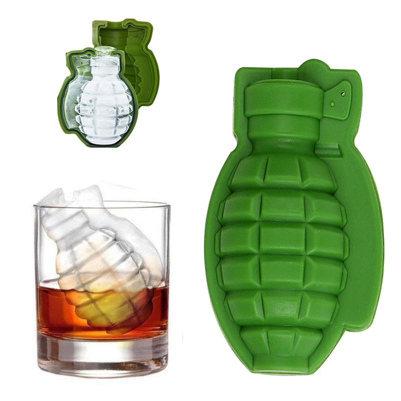 1PC Grenade Ice Mold Life Size 3D Hand Grenade Soap Bath Bomb Whisky Ice Cube Ball Maker Tool