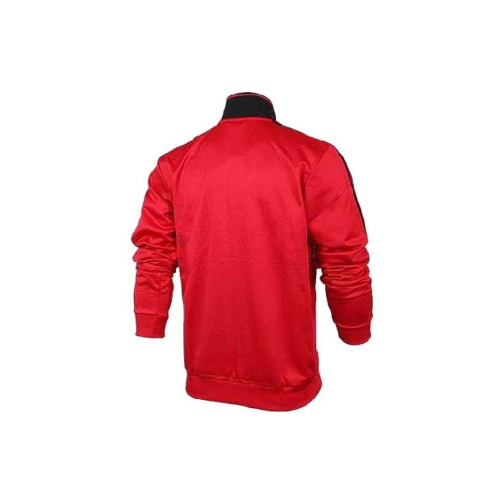 adidas Logo Print Stand Collar Zip Jacket Men Outerwear Red BQ2232