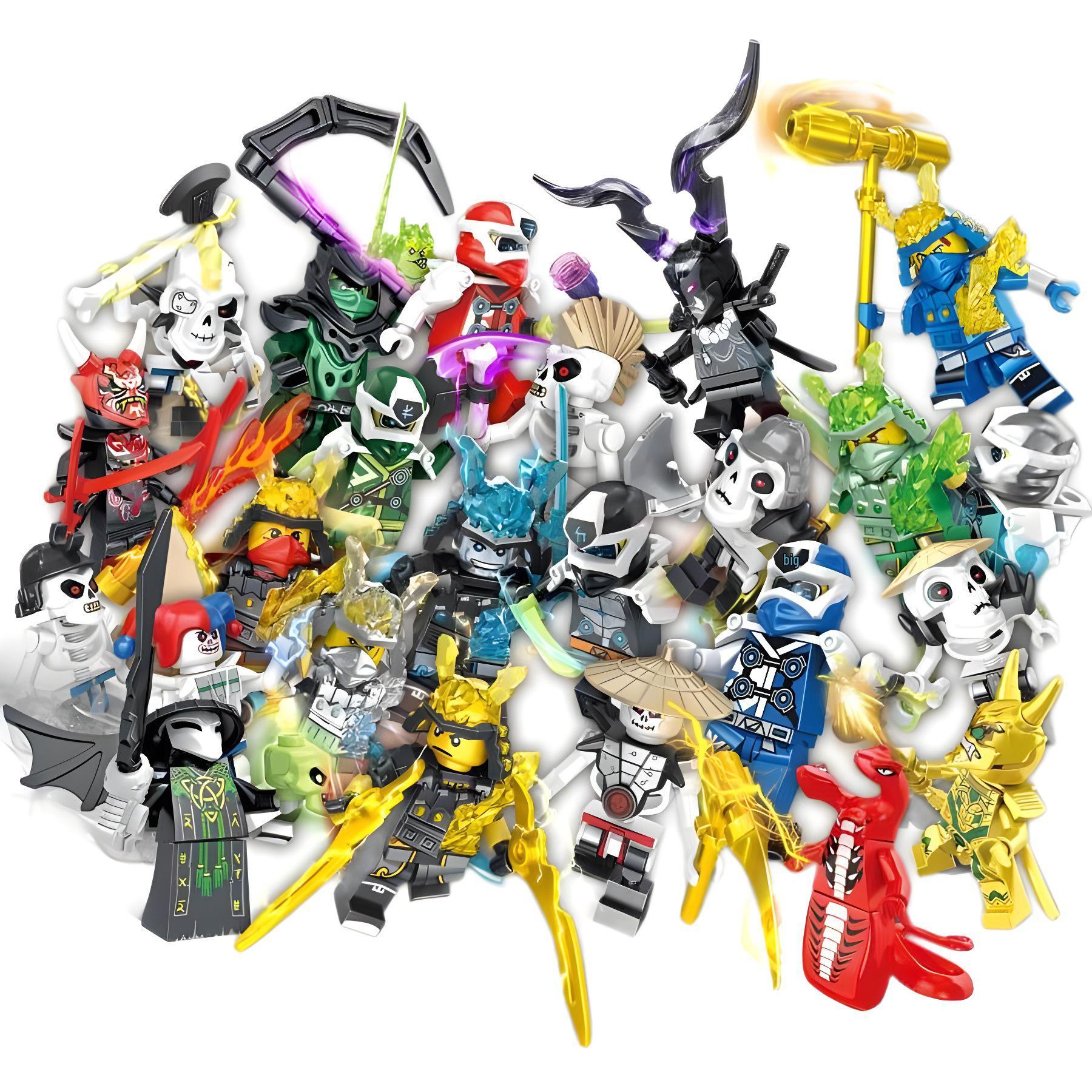 Phantom Series Ninja Minifigures: 24 Model Building Blocks for Boys