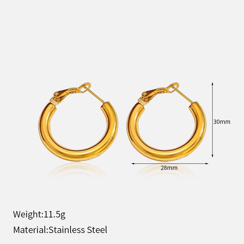 Minimalist Gold 316L Stainless Steel Earrings For Women Luxury Premium Tarnish Free Titanium Steel Stud Earrings Minimalist Ear Jewelry