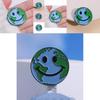 Earth Day Smiley Face Brooch Cute Design Geometric Pin Eye-catching Accessory For All