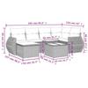 VidaXL Garden Lounge Set with Cushions 7 Pcs, Patio Sofas, Patio Furniture Set, Outdoor Furniture, Grey 3254007