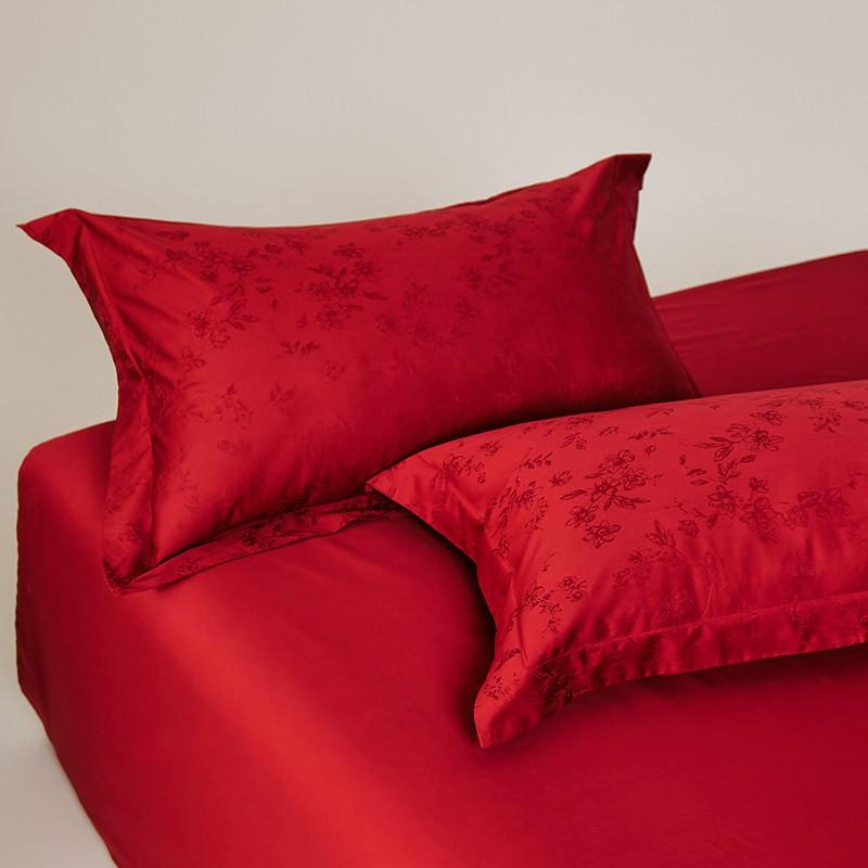 Luxury 100S Egyptian Cotton Jacquard Pillowcases Set Of 2 Hotel-Style Bedding Premium Soft Breathable Sleep Comfort