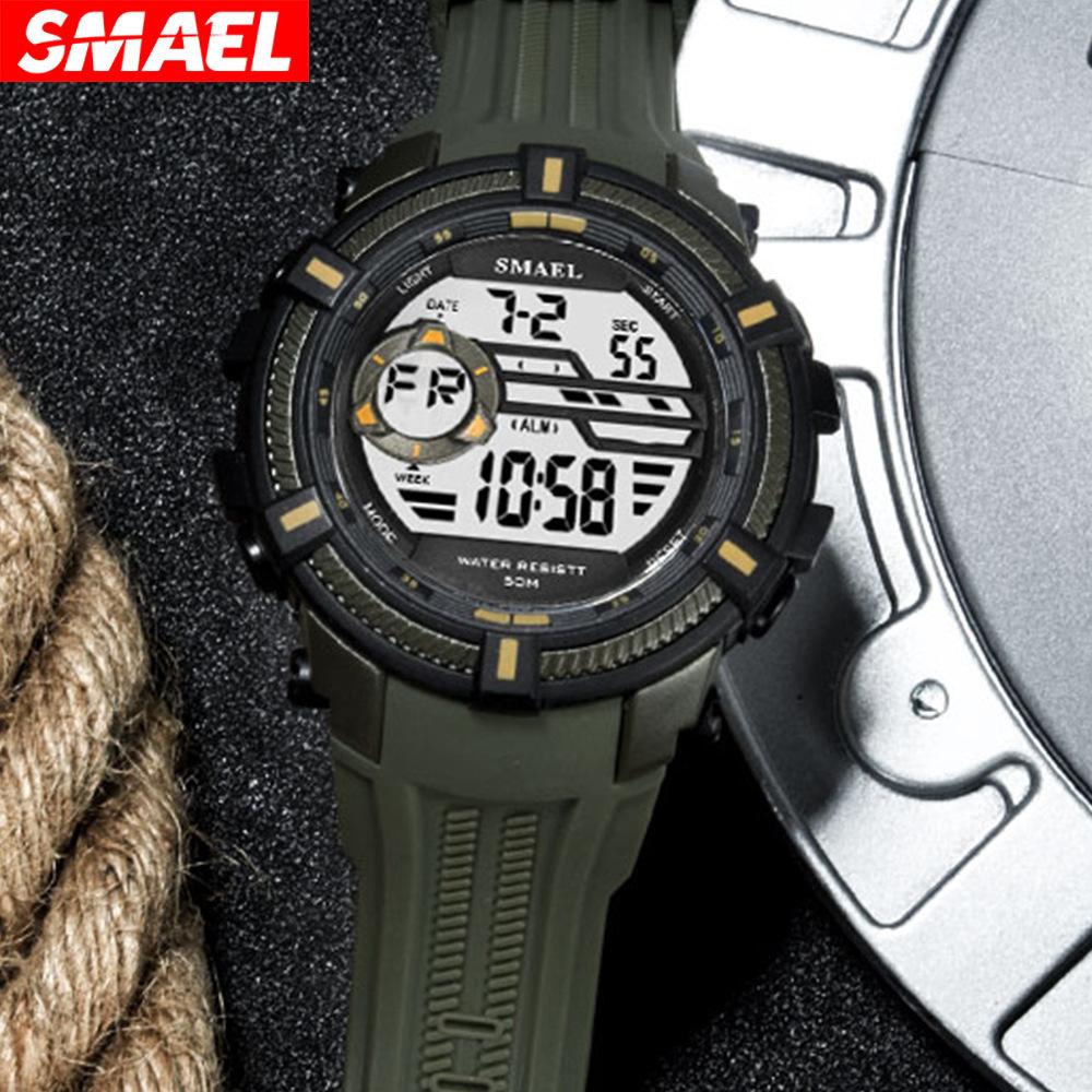 SMAEL Multi-functional Sports Watch Men's Waterproof Glow-in-the-dark Fashion Trend Electronic Watch