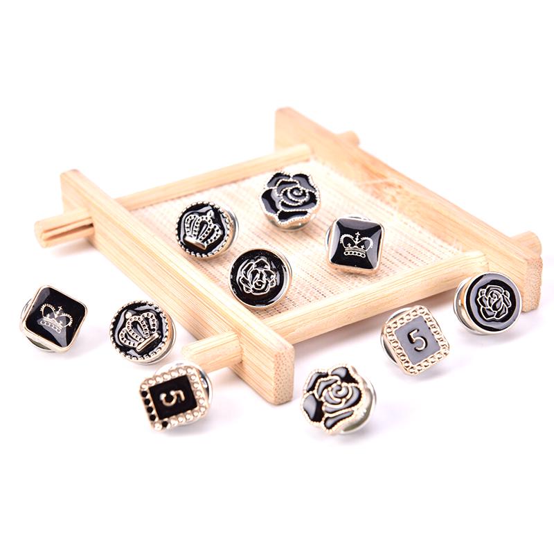 10Pcs/Set Mini Pearl Flower  Brooch Buttons Suit Shirt Lapel Collar Pins