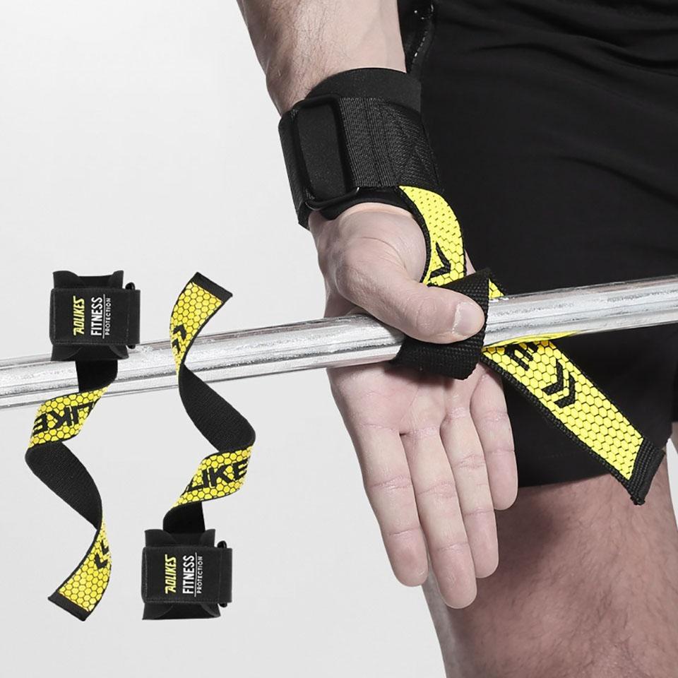 

Aolikes Lifting Wrist Straps Weightlifting Bodybuilding Powerlifting Strength Training Fitness Dumbbells Workout Wrist Support