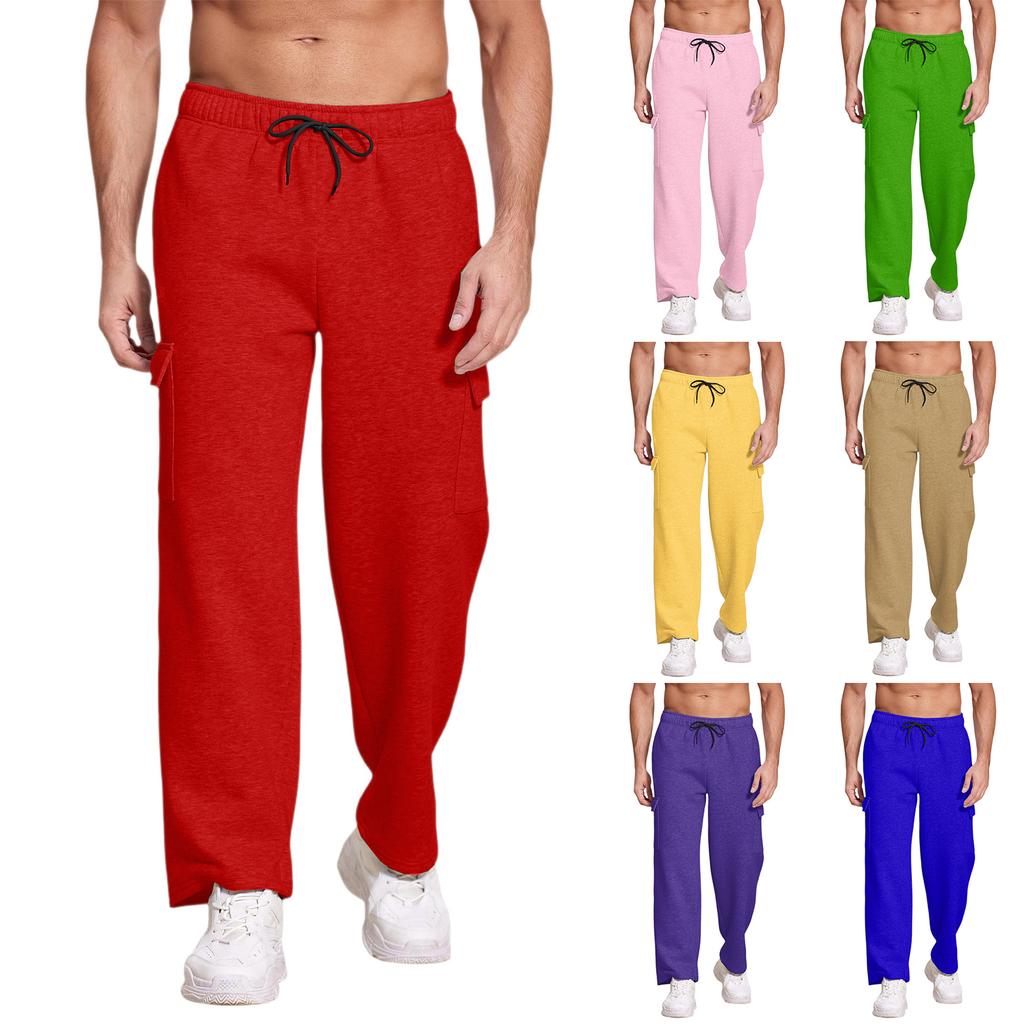 Casual Sports Pants Men's Loose Leggings Long Panel Fitness Running Training Pants