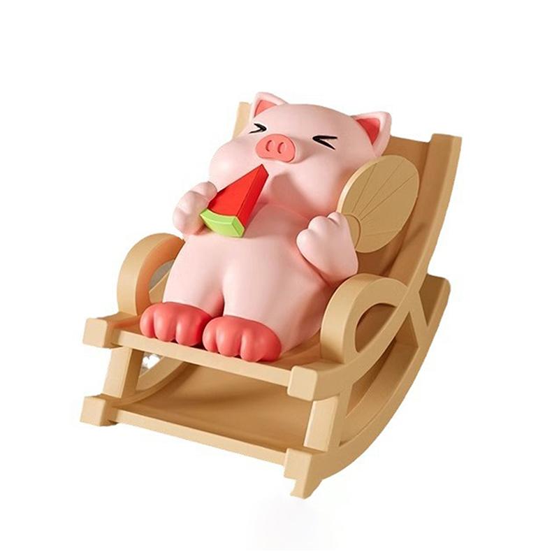 

Кресло-качалка из смолы, украшения, миниатюрная фигурка, мультяшная курица, микропейзаж, мини-статуэтка, мультяшное животное, модель игрушки