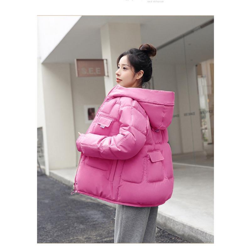 Bread Clothes Women's Short Autumn and Winter New Hooded Loose Thickened Warm Girlfriend Casual Jacket Cotton-padded Clothes
